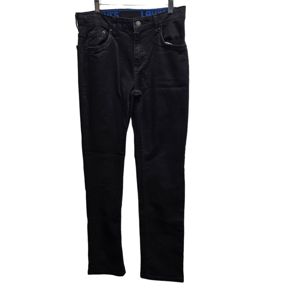 Levi Strauss 502 Boys Jeans Black Taper Stretch 16 Reg ‎ 28x30